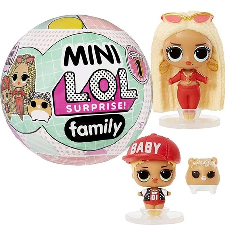 L.O.L. Surprise kula niespodzianka Mini Family z laleczkami seria 1