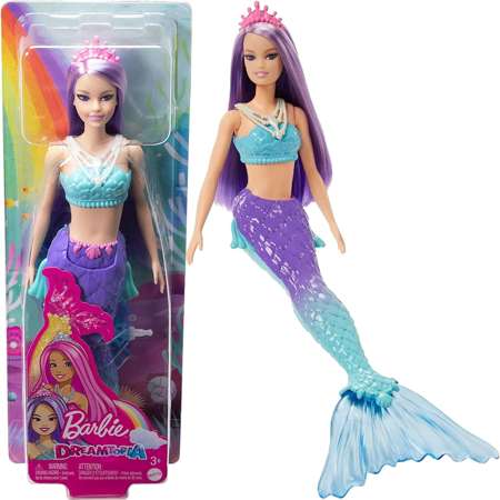 Lalka Barbie Dreamtopia Syrenka z fioletowo-niebieskim ogonem