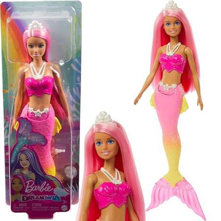Lalka Barbie Dreamtopia Syrenka z różowo-żółtym ogonem