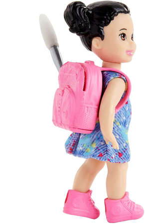 Lalka Barbie Nauczycielka plastyki ze sztalugą + laleczka w kostiumie
