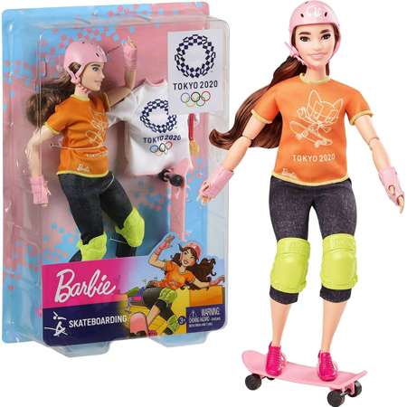 Lalka Barbie Olimpijka Skateboarding Tokyo 2020
