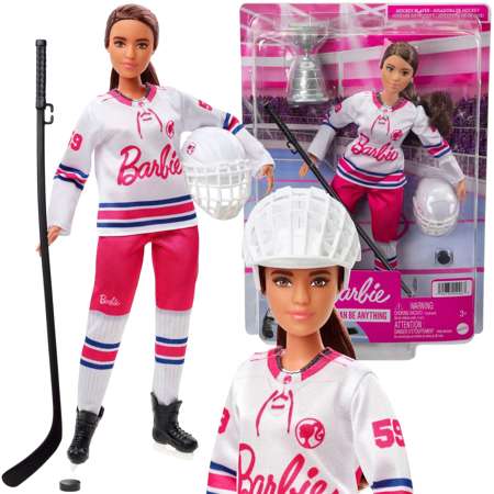 Lalka Barbie Sporty Zimowe Możesz być kim chcesz Hokeistka