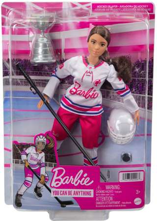 Lalka Barbie Sporty Zimowe Możesz być kim chcesz Hokeistka