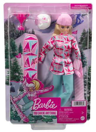 Lalka Barbie Sporty Zimowe Możesz być kim chcesz Snowboardzistka