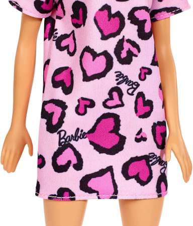 Lalka Barbie w letniej różowej sukience w serca Mattel GHW45