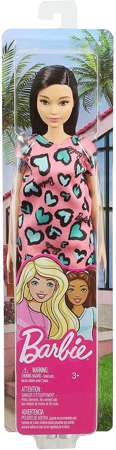 Lalka Barbie w letniej różowej sukience w serca Mattel GHW46