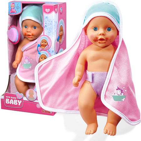 Lalka New Born Baby Brudny bobasek 30 cm + akcesoria