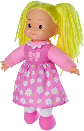 Lalka szmacianka Dolly różowa sukienka 38 cm