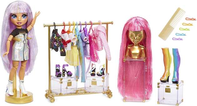 MGA Rainbow High Fashion Studio lalka Avery Styles i jej szafa