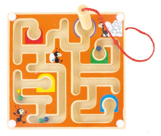 Magnetyczny mini labirynt w kolorze pomarańczowym Small Foot 3925