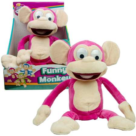 Małpka Chichocząca różowa maskotka Fufris Funny Monkey 