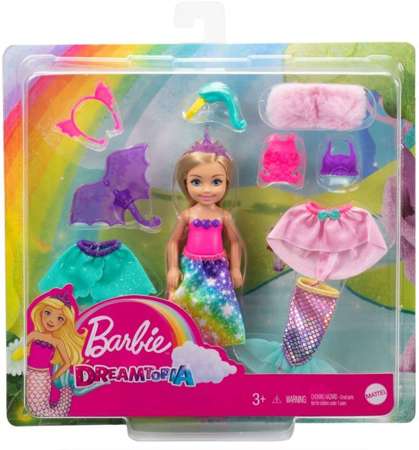 Mattel Barbie Chelsea Dreamtopia lalka+ubranka