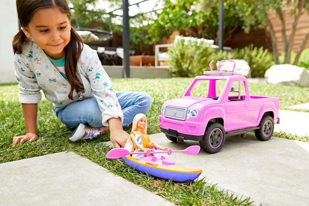 Mattel Barbie Pickup + Lalka + Kajak