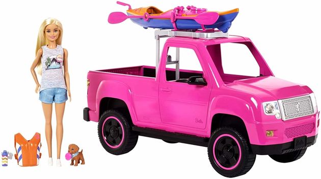 Mattel Barbie Pickup + Lalka + Kajak