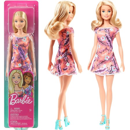 Mattel Barbie lalka blondynka w letniej sukience 