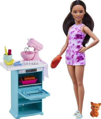 Mattel Barbie lalka kucharka z kotkiem