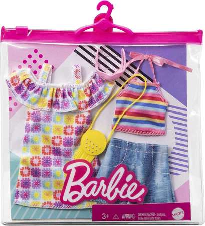 Mattel Barbie ubranko Fashionistas kolorowa sukienka