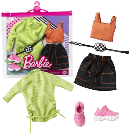 Mattel Barbie ubranko Fashionistas pomarańczowy top