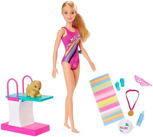 Mattel Duży zestaw lalka Barbie piesek i ubranka