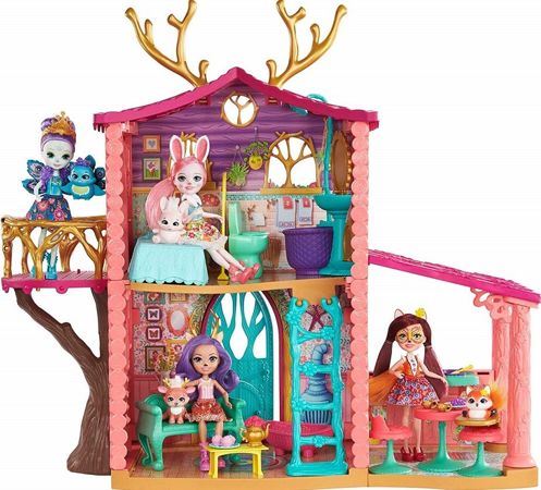 Mattel Enchantimals 2 piętrowy Domek Jelonków+ 2 figurki 