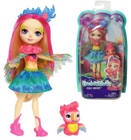 Mattel Enchantimals Lalka Peeki Parrot i zwierzątko Sheeny