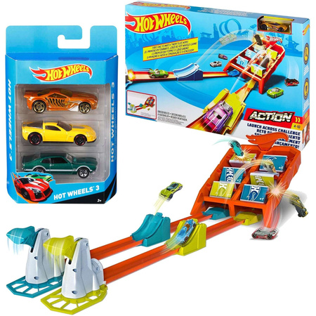 Mattel GBF89 Hot Wheels Zestaw Skok do celu + 4 autka