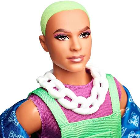 Mattel GHT96 Barbie Lalka BMR1959 Ken zielone włosy