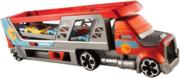 Mattel Hot Wheels Laweta z wyrzutnią + 3 losowe autka