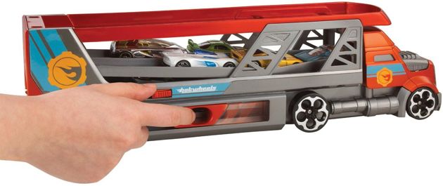 Mattel Hot Wheels Laweta z wyrzutnią + 3 losowe autka