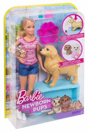 Mattel Lalka Barbie Narodziny szczeniaczków FDD43