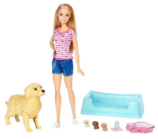 Mattel Lalka Barbie Narodziny szczeniaczków FDD43