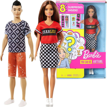 Mattel Lalka Barbie Zestaw niespodzianka - Kariera + Ken Fashionista 