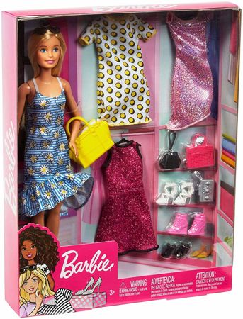 Mattel Lalka Barbie z zestawem ubrań 
