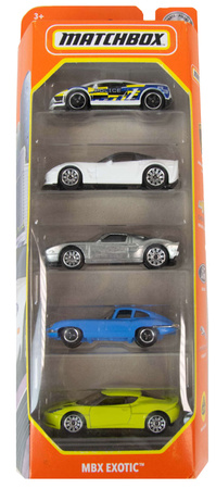 Mattel Matchbox MBX Exotic 5-pak