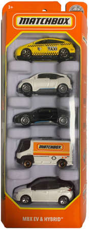 Mattel Pojazdy Matchbox MBX EV & Hybrid 5-pak