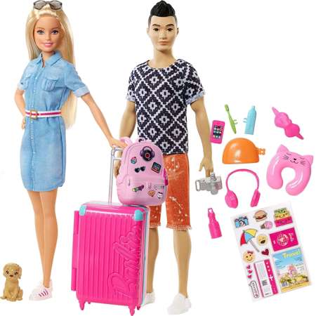 Mattel Zestaw Barbie i Ken w podróży + akcesoria