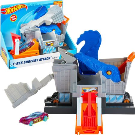 Mattel tor Hot Wheels City T-Rex + autko