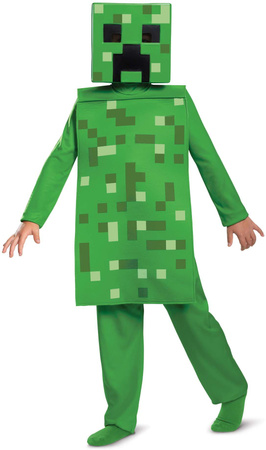 Minecraft kostium Halloween, przebranie zestaw: Creeper + miecz 127-136 cm (7-8 lat)