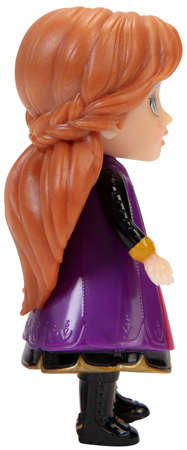 Mini lalka Frozen II Anna w fioletowo-czarnej sukience