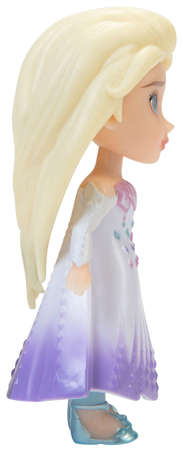 Mini lalka Frozen II Elsa w biało-fioletowej sukience