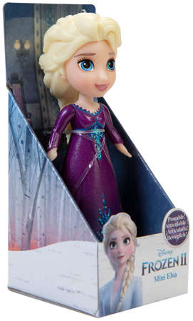 Mini lalka Frozen II Elsa w ciemnofioletowej sukience