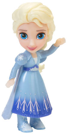 Mini lalka Frozen II Elsa w niebieskiej sukni