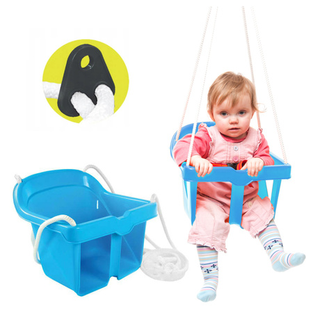 Mochtoys Huśtawka kubełkowa dla dzieci bezpieczna 24m+