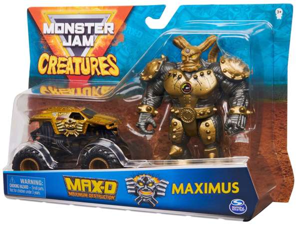 Monster Jam Creatures MAX-D pojazd + figurka