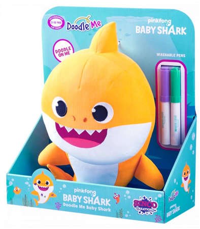 OUTLET Baby Shark maskotka do malowania żółta USZKODZONE OPAKOWANIE