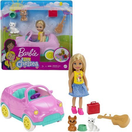 OUTLET Barbie Chelsea Auto na wakacje laleczka i akcesoria USZKODZONE OPAKOWANIE
