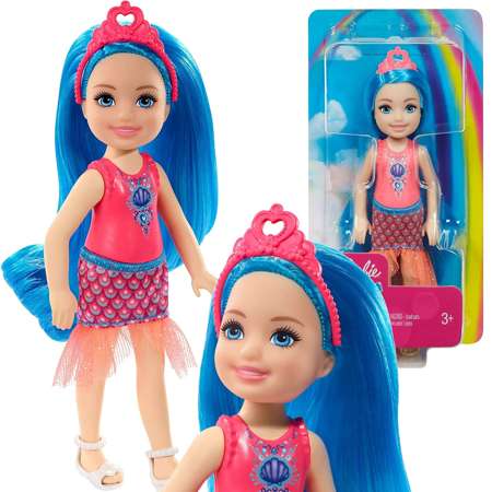 OUTLET Barbie Chelsea Dreamtopia lalka syrenka dziewczynka 15 cm USZKODZONE OAPKOWANIE