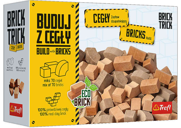OUTLET Brick Trick cegły zamkowe naturalne mozaika 70 szt  ECO Trefl USZKODZONE OPAKOWANIE