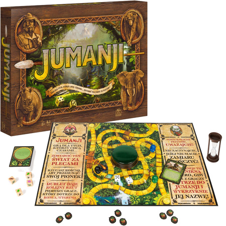 OUTLET Jumanji Gra planszowa filmowa przygodowa towarzyska rodzinna Spin Master USZKODZONE OPAKOWANIE