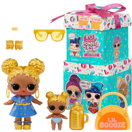 OUTLET L.O.L. Surprise! Confetti Pop Birthday Sisters zestaw z 10 niespodziankami USZKODZONE OPAKOWANIE